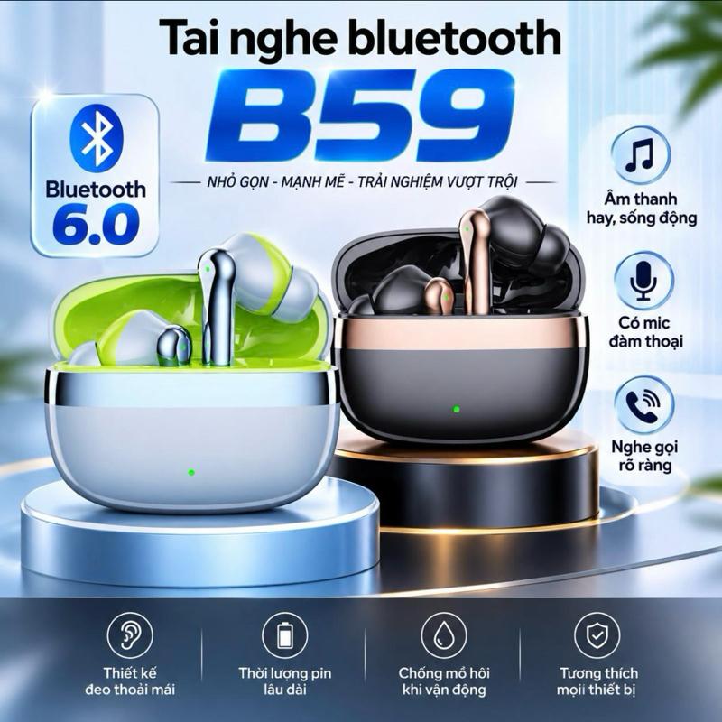 DCK 1K - tai nghe bluetooth Không Dây B59 Thiết Kế Nhỏ Gọn Tiện Dụng