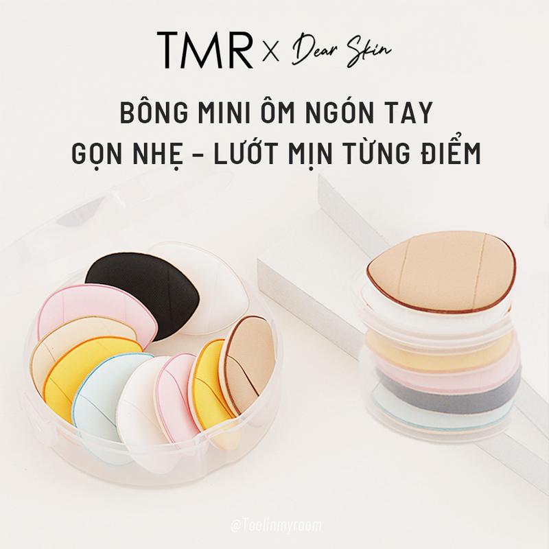 Mút Trang Điểm Mini Finger Puff TMR Mút Tán Kem Nền Mỹ Phẩm Cosmetic Nữ Women