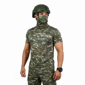 kaos loreng baru hijau sage