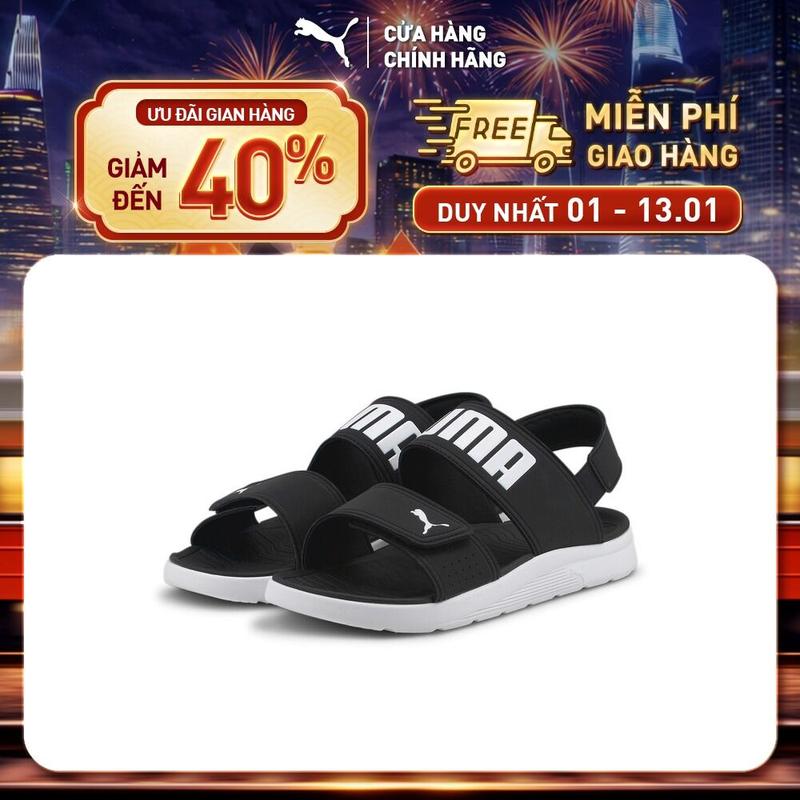 Dép sandal quai hậu Puma Black-Puma White Màu Đen