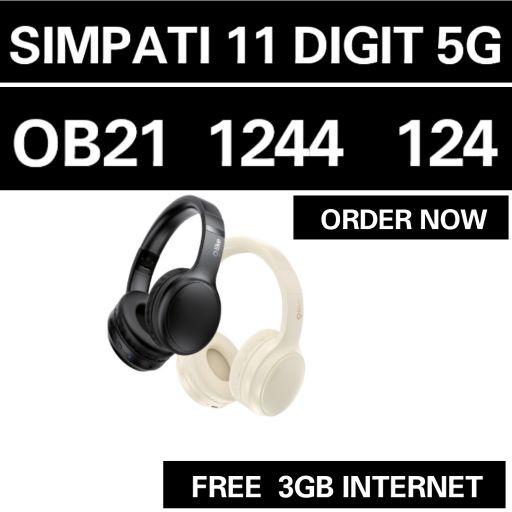 OB21 1244 124 Headset Bluetooth Kualitas Suara Terbaik Desain Trendy Earphone Wireles Koneksi Stabil Ideal untuk Penggunaan Sehari-hari