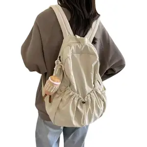 tas ransel sekolah/kerja Cringkle Wanita/ tas ransel canvas/ tas remaja/tas laptop/14inch Backpack terbaru2025