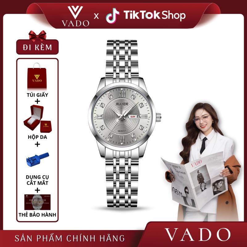 [LIVE 1 ] Đồng Hồ Nữ Mặt Tròn, Dây Kim Loại, Phong Cách Sang Trọng - DHJ770 JRANDE
