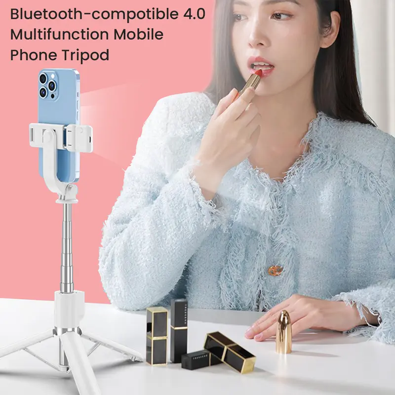Tripod HP Tongsis R1S Dengan Lampu LED Flash Free Reemote Bluetooth AH086 3
