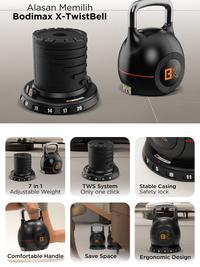 Gambar BODIMAX XTwistBell - Kettlebell 7 in 1 Beban 2 - 20Kg / Twist System Adjustable  / kettlebell set 20kg / Kettlebell barbell dari Bodimax Indonesia Kota Administrasi Jakarta Timur 4 Tokopedia