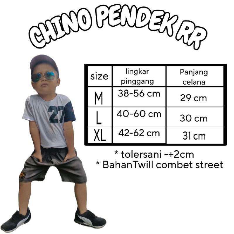 Celana chinos pendek anak laki-laki 2-6 tahun|bahan meral twill combet Stretch 6