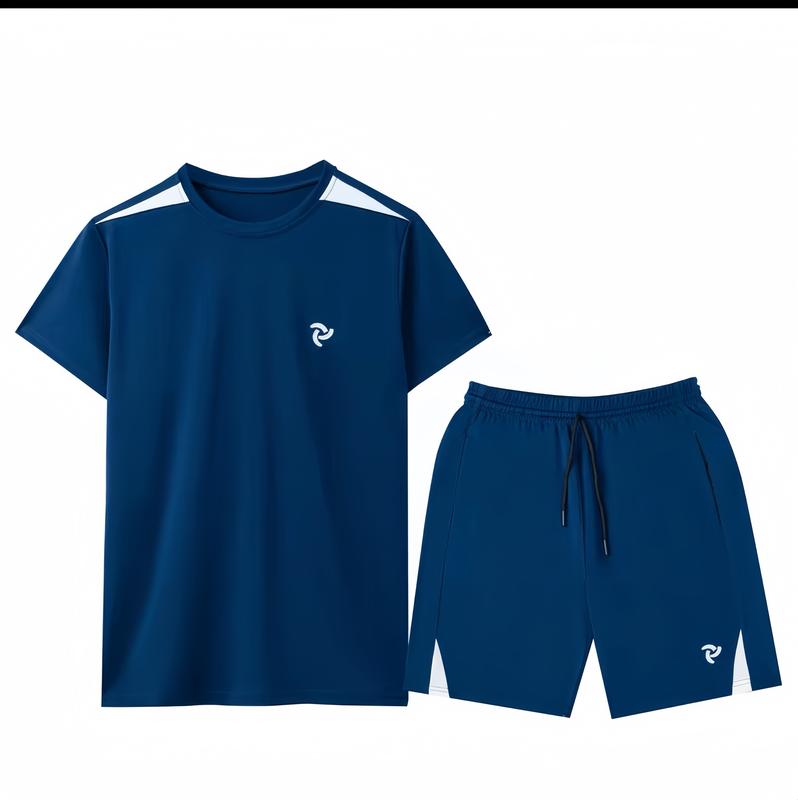 SET ĐỒ BỘ quần áo nam CỔ TRÒN LX34 chất  liệu thun cá xấu thể thao co giãn Đa chiều hình thêu chắc chắn, có túi kéo khoá sâu rộng