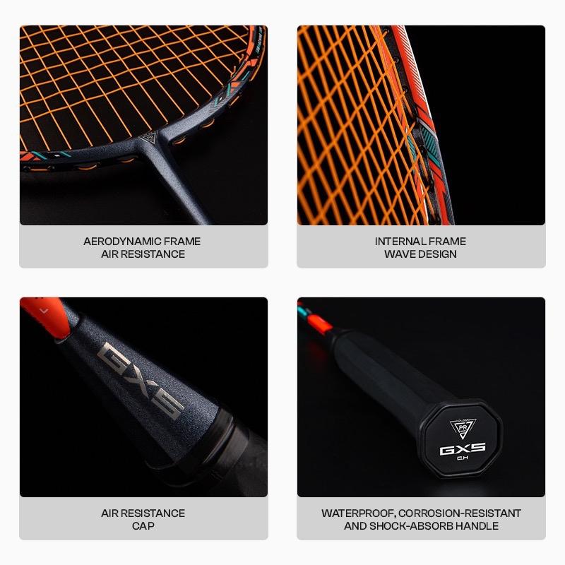 【FREE GRIPS/TAS & SPEED KING】Raket SMG-A Carbon Fiber Original - Free Grip/Tas + Max Tension 32lbs (Purui/PR) 2