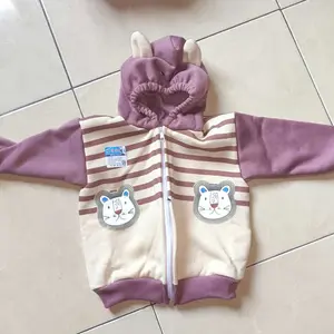 Jaket Bayi Premium Motif Salur Tiger 7 variasi warna Terlaris Dengan Hoodie Lucu Dan Desain Unik