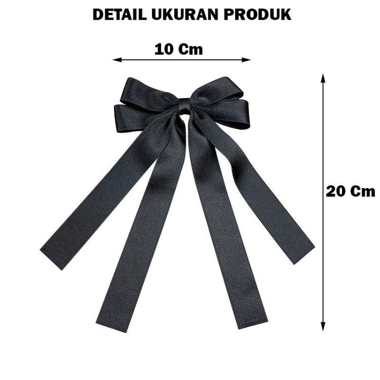 Product Introduction of SIGVARDSTORE - Jepit Rambut korea Pita Dasi Kecil Kain Satin Fashion Anak Perempuan & Wanita JPT23 Klip Clips Hairpin 4
