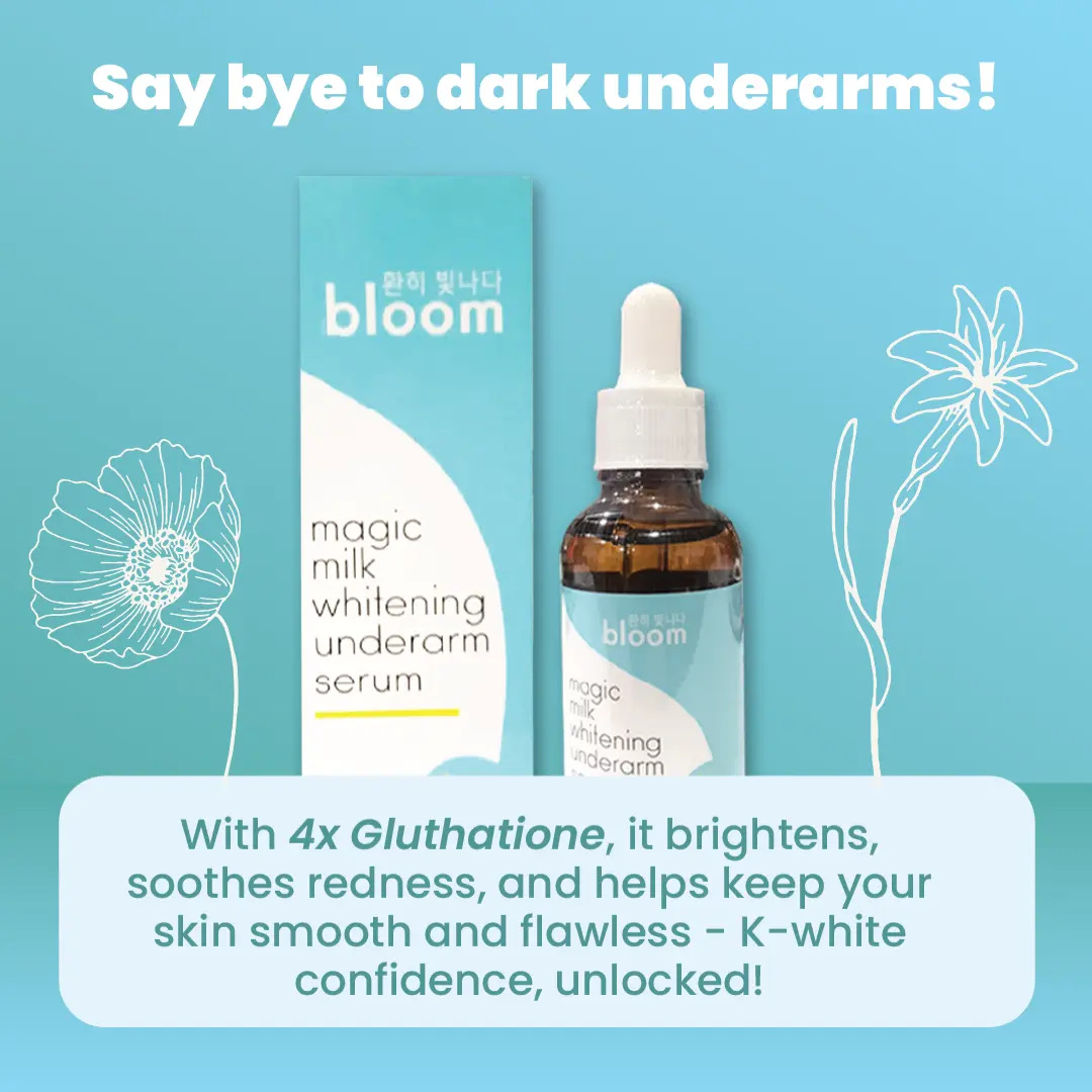 glutathione armpit whitening BLOOM Magic Milk Underarm Serum Bundle (2pcs) | Niacinamide Aha Brightening  Glutathione Gentle Exfoliant Aloevera B1T1