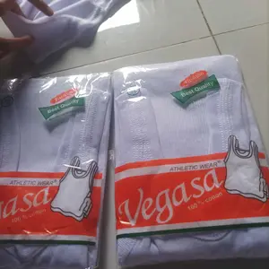 [3,6,12 PCS] Singlet Pria Dewasa Katun Kaos Dalam Pria Vegasa M L XL 3L Oblong PAKET HEMAT