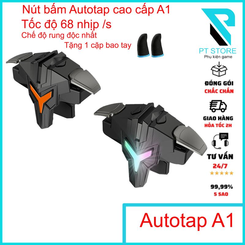  Nút Bấm Chơi Game Autotap A1 68 Nhịp s với Chế Độ Rung Đèn Led RGB đẹp mắt chơi Pubg cod ff... 