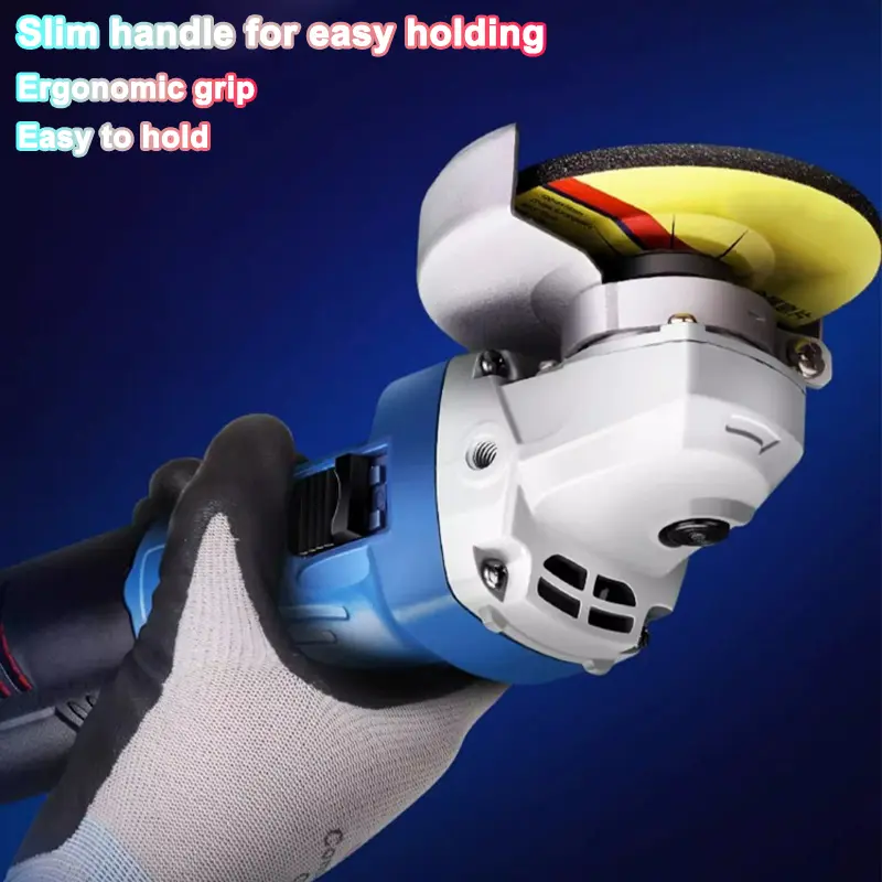 DGA506 Cordless Angle Grinder 5" 125MM Chuck 8500RPM Motor Brushless Kecepatan Ultra Tinggi Gear Baja Chrome Vanadium Baterai Lithium Tegangan Tinggi 18V Cocok untuk Penggilingan Paduan Aluminium, Pemotongan Pipa Baja, Pemotongan Batu Set Komersial 5