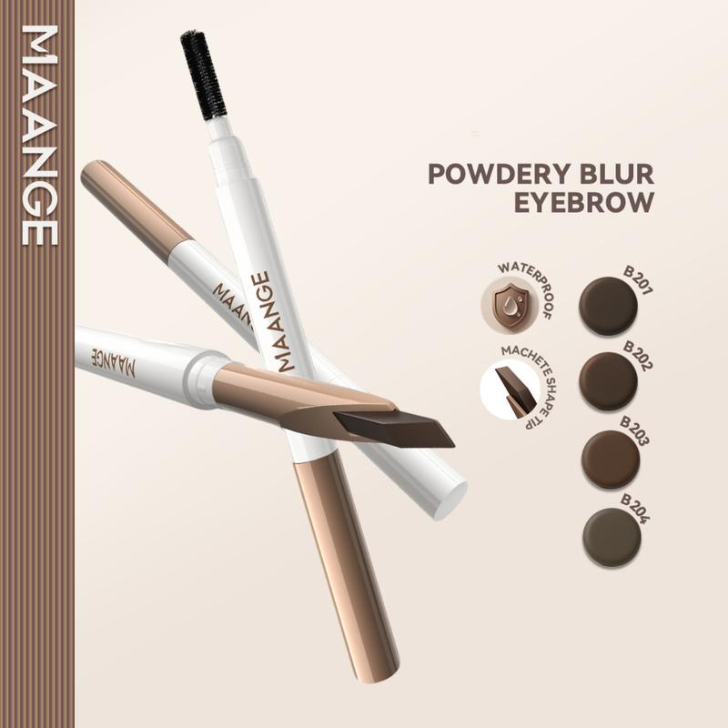   Ship Nhanh  MAANGE Bút Chì Kẻ Lông Mày 2 Trong 1 Powdery Blur – Lưỡi Vát Siêu Mảnh Kháng Nước Đến 16 Giờ Tạo Hiệu Ứng Tán Bột Phẩy Sợi Tự Nhiên 
