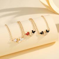 Gambar LM501 Kalung Rantai klavikula Liontin Kupu-kupu Kalung Titanium Fashion Wanita Aksesoris - LM501-E-Color dari Lanme Jewelry Kota Bekasi 1 Tokopedia