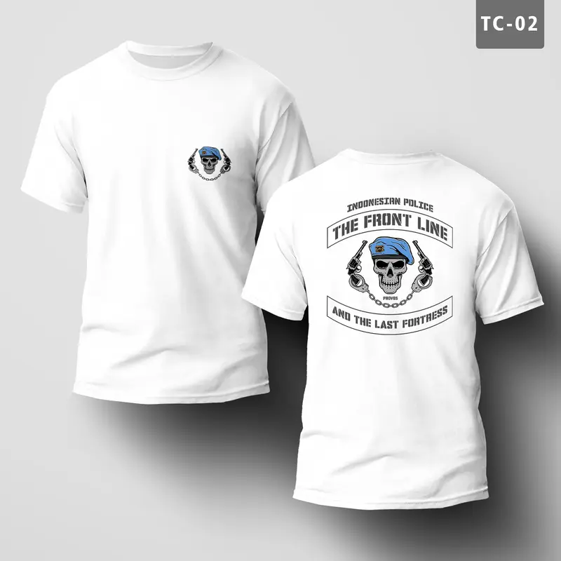 MCP APPAREL KAOS PUTIH TACTICAL KODE (TC) | LENGAN PENDEK | TSHIRT COTTON COMBED 24S TSHIRT TACTICAL 1