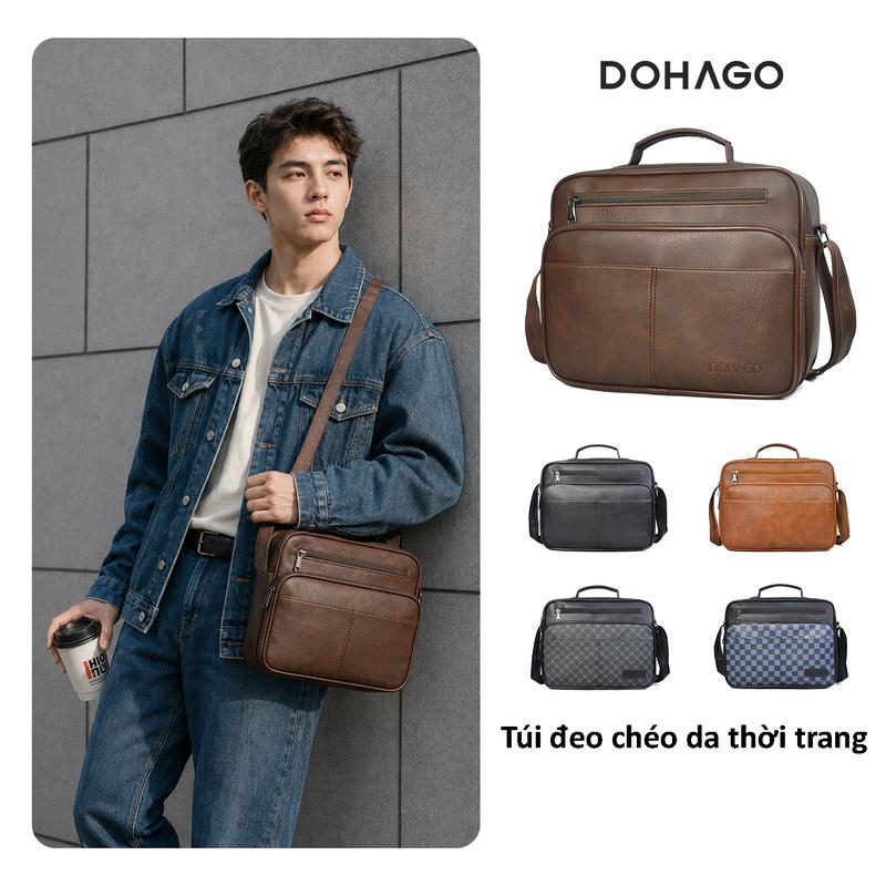 Túi Đeo Chéo Da DOHAGO Thiết Kế Đựng Vừa Tài Liệu Khổ Giấy A4 - TDC14