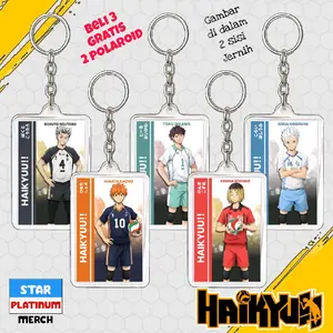 Gantungan Kunci Haikyuu - Keychain Haikyuu - Ganci Anime - Gantungan kunci Hinata Shoyo - Toru Oikawa - Kenma Kozume - Bokuto Kotaro - Korai Hoshiumi