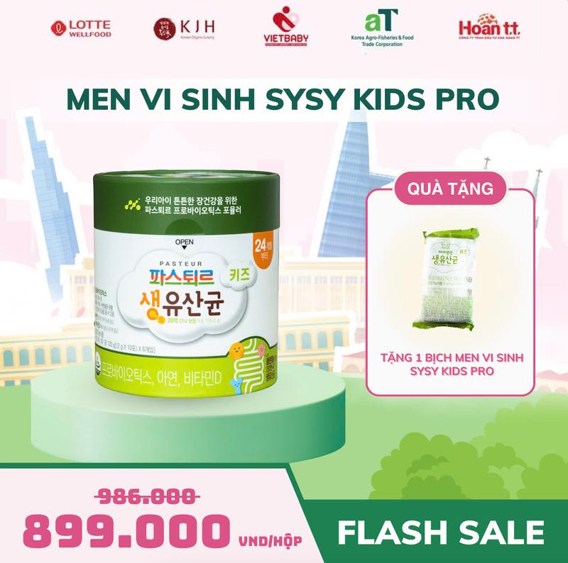 Men Vi Sinh Cải Thiện Biếng Ăn Lotte Sysy Pro Hộp 60 Gói 2g Cân Bằng Hệ Vi Sinh Đường Ruột Đề Kháng