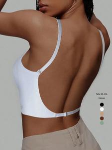 Sujetador sin costuras para mujer con espalda descubierta, sujetador push-up sin aros con múltiples tirantes convertibles, adecuado para vestidos de novia y vestidos de fiesta