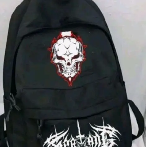 Tas Sekolah BackpackPria Wanita Tengkorak D3000 Anti Luntur Anti Pudar - Smp 3