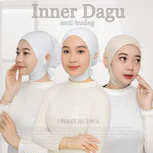 PAKET HEMAT 3 pcs ciput DAGU ANTI BUDEG / DALEMAN Turki DAGU Lubang Telinga dalaman hijab anti geser