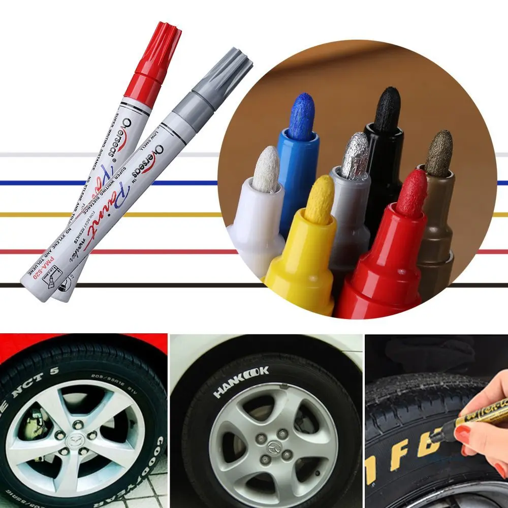 Permanent Waterproof Metal Car Tyre Marker Pen Tire Paint