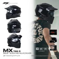 Gambar Helm Full Face Modular Pria Wanita Harian Motor Standar SNI DOT ECE JPX MX-726R NEW Solid - Silver - Black Metallic/silver, L dari JPX HELMET Kab. Tangerang 2 Tokopedia