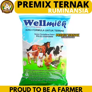 SUSU WELLMILK 1KG - Wellmilk Susu Anak Sapi Kambing Domba Hewan Pengganti Susu Induk