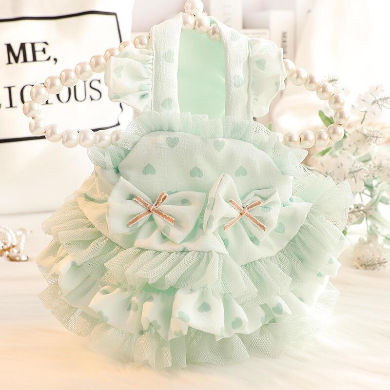 Product Introduction of Quần Áo Cho Chó, Váy Mùa Hè Teddy, Tình Yêu Dễ Thương, Phong Cách Lolita, Làm Bằng Vải Tuyn, Thích Hợp Cho Chó Con, Có Kích Thước XS, S, M, L, XL 3