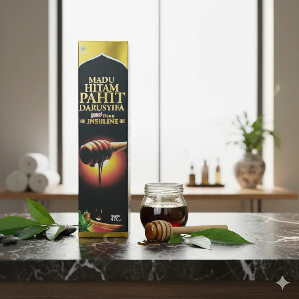 Madu Hitam Pahit Darusyifa Plus Daun Insuline Pahit Khas Manfaat Terarah
