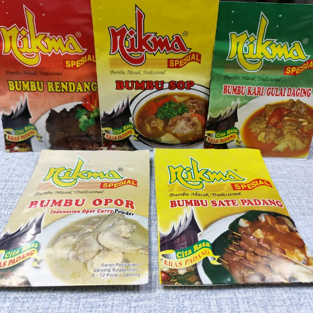 Bumbu Kering Masakan Padang Nikma dan Selamat Majid