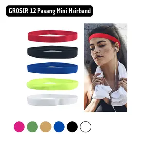 Grosir 12 Pasang Bandana Sport Ikat Kepala Olahraga Hairband Mini Headband Sport Semua Usia Outdoor