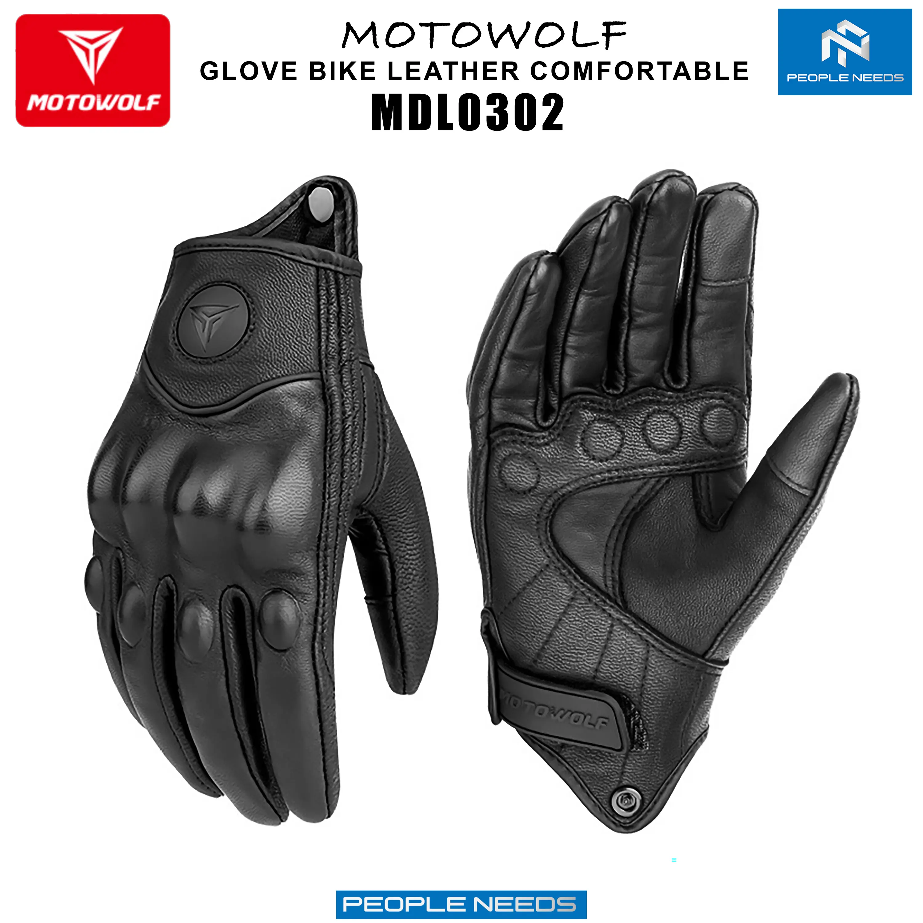 MOTOWOLF Glove Bike MDL0302 Material Leather Comfortable
