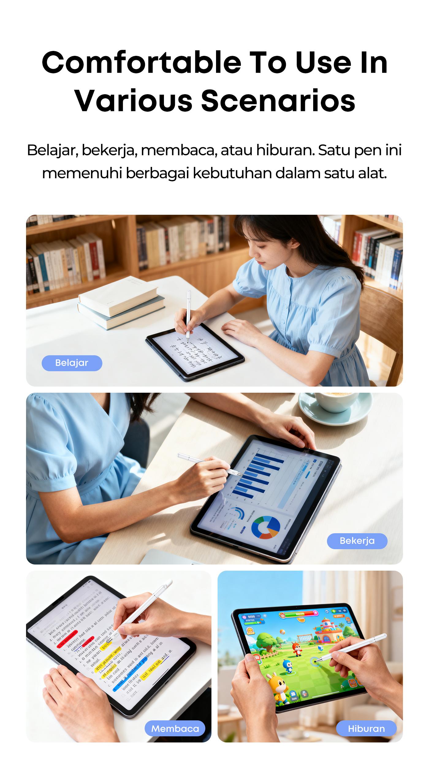 Olike Stylus Pen PN2 Universal Stylus Pensil 2 in 1 Multi Mode Magnetic Adsorption No delay