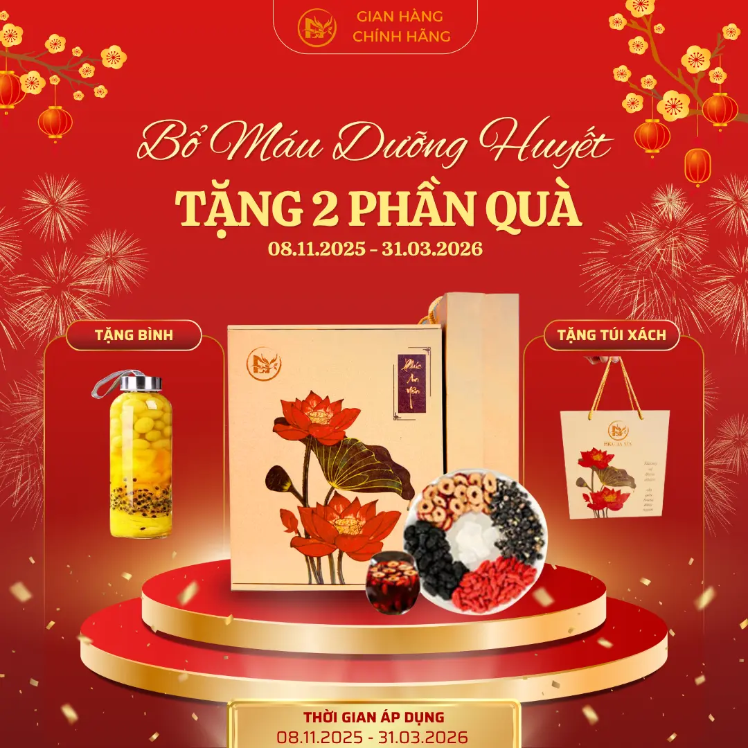 [TẶNG Túi Xách + Bình] Hộp 30 Gói Trà Bổ Máu Dưỡng Huyết Hỗ Trợ Bồi Bổ Khí Huyết. Nguyên Liệu Hữu Cơ Táo Đỏ Kỷ Tử Đỏ Hắc Kỷ Tử Dâu Tằm Đường Phèn