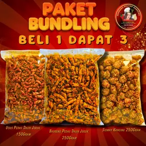 BUNDLING 3 ( SIOMAY MINI KANCING 250GR + BASRENG PEDAS DJ 250GR + USUS PEDAS 150GR )