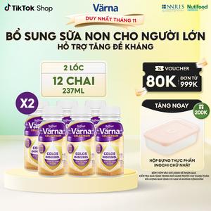 Combo 2 lốc 6 chai sữa non Varna Colostrum  pha sẵn (12 chai x 237ml) - Sữa Cho Người Già Tăng Cường Đề Kháng