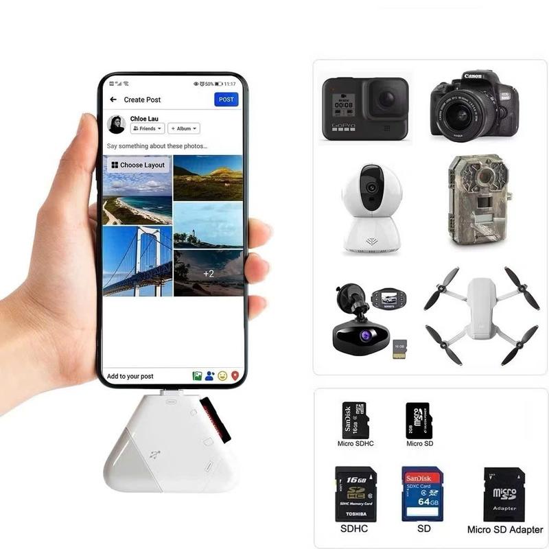 Đầu đọc thẻ nhớ đa năng 3.0 đọc thẻ nhớ SD/microSD cho điện thoại laptop cổng type c usb IP 5
