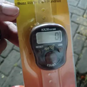(TANPA KEMASAN) Tasbih Digital LED Alarm 100 Bunyi Finger Counter Original Alat Hitung