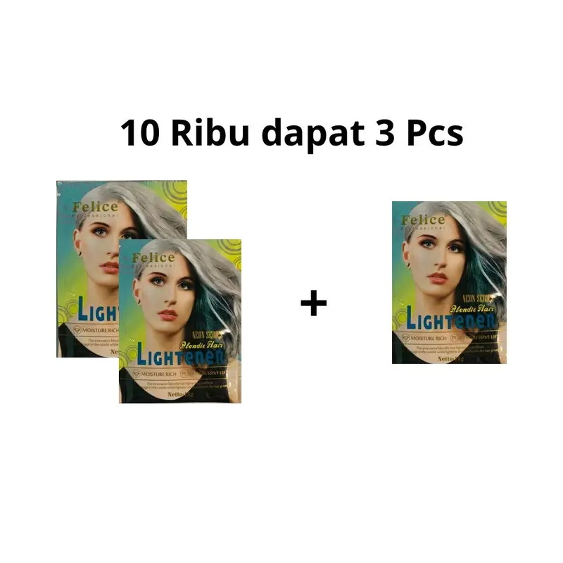{3pcs} Bleaching bubuk biru Felice LIghtener/Sachet 15gr 0