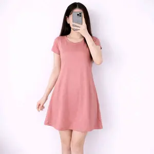 Mini Dress Mola Lengan Pendek - Daster Spandex Anti Kusut Terbaru