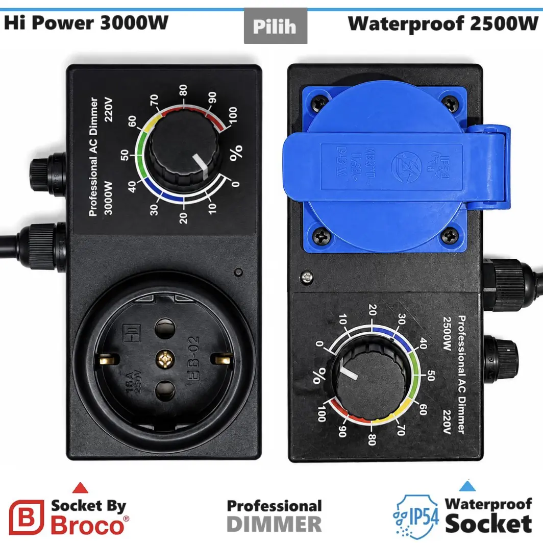 AC POWER Dimmer Dimer Pengatur Kecepatan Dinamo Kipas Fan Bor Gerinda