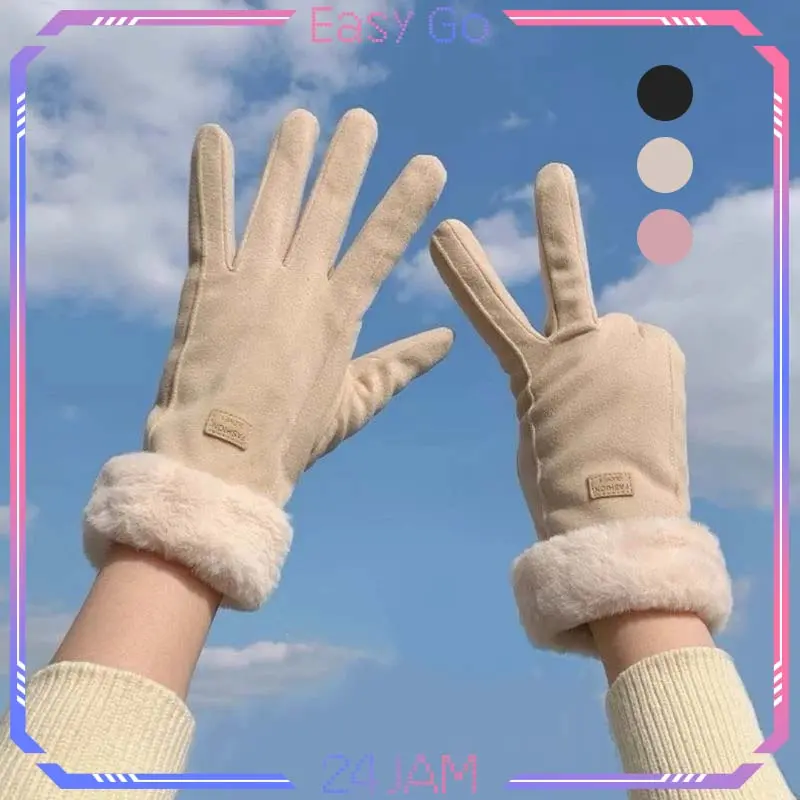 Winter Gloves Touchscreen Sarung Tangan Winter Wanita Tebal Sarung Tangan Motor Winter Kaos Tangan Musim Dingin Wanita
