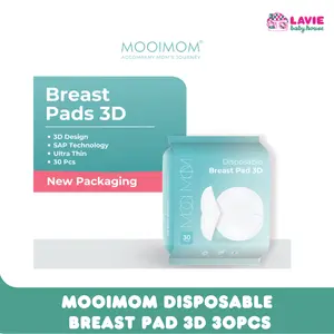 MOOIMOM Disposable Breast Pad 3D 30pcs - Penyerap ASI Sekali Pakai