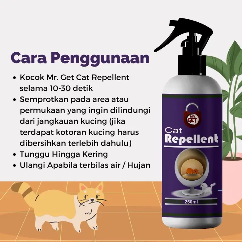 Cairan Pengusir Kucing Bahan Alami, Parfum Pengusir Kucing 250 ml 5