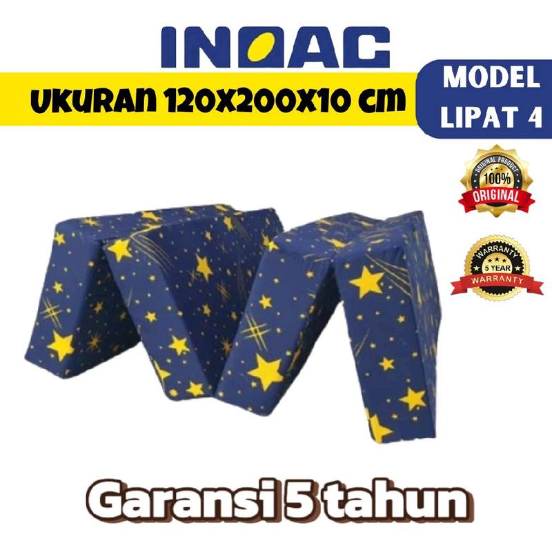 Motif Random Ukuran 120x200x10cm Kasur Busa Lipat memakai busa D18 Inoac lengkap dengan cover praktis,higienis random anti kempes ergonomis matras busa anti bakteri matras yang bisa dilipat anti-alergi random mix Furniture anti-jamur 3