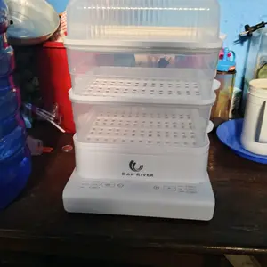 HAN RIVER Panci Listrik 3 Tingkat Kukusan Listrik 24L Kukus Dan Masak Seafood/Siomay/Mie/Sayur