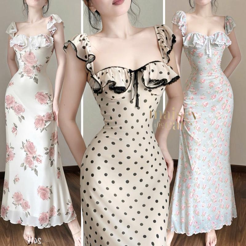 [MAISEY 2419] Đầm maxi tay cánh tiên dáng dài – Váy dự tiệc, đi biển có mút ngực, sang trọng và nữ tính
